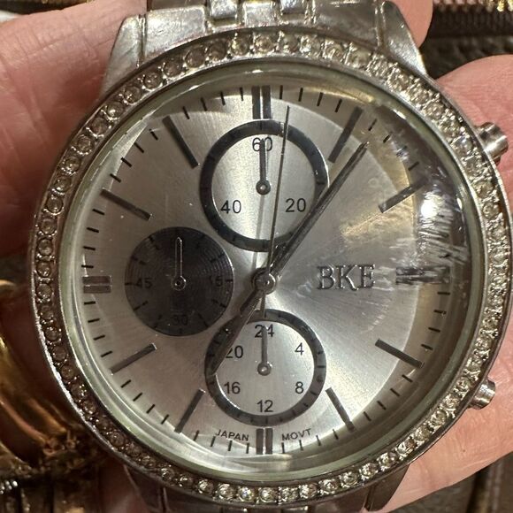BKE Buckle Ladies Silver Watch with Crystal Accents - Picture 10 of 12